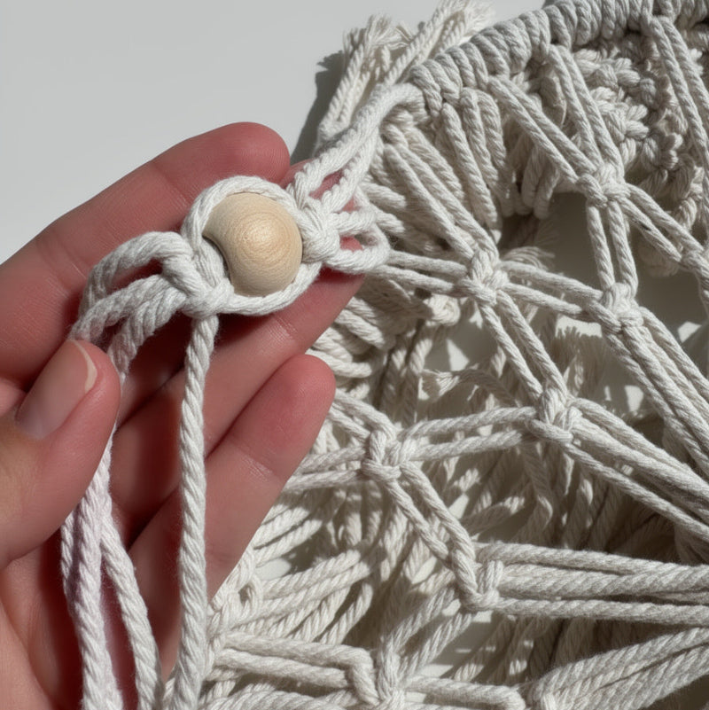 Amaca da Parete per Gatti in Macramé Intrecciata a Mano in Corda di Cotone