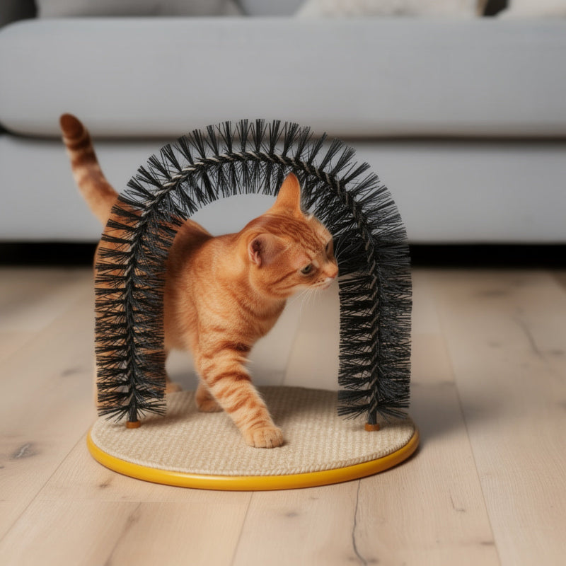 Scratch and Brush Play Station for Cats