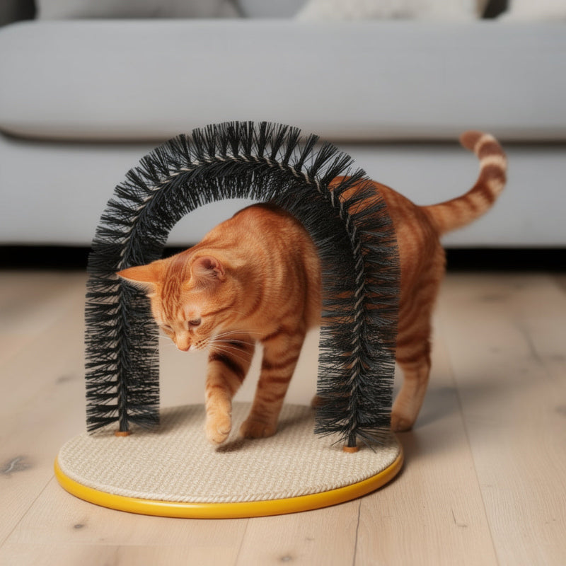 Scratch and Brush Play Station for Cats