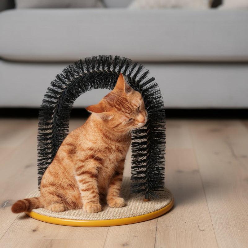 Scratch and Brush Play Station for Cats