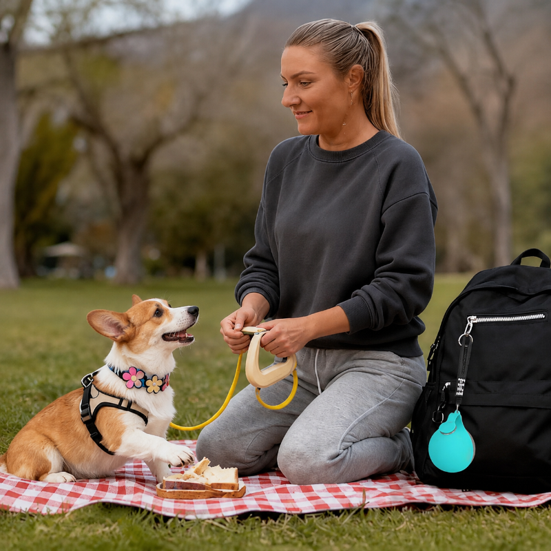 Tragbare Wasserflasche aus Edelstahl für Hunde