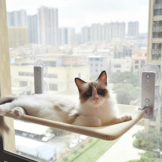 Fensterhängematte für Katzen mit Saugnapf-Befestigung