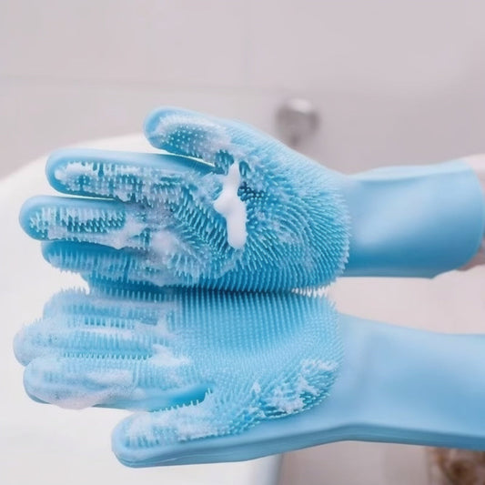 Bade-Handschuhe aus Silikon für Hunde