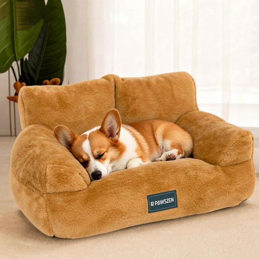 Sofa-Nest aus Angora-Plüsch