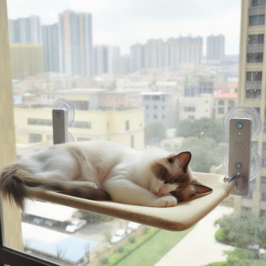 Fensterhängematte für Katzen mit Saugnapf-Befestigung